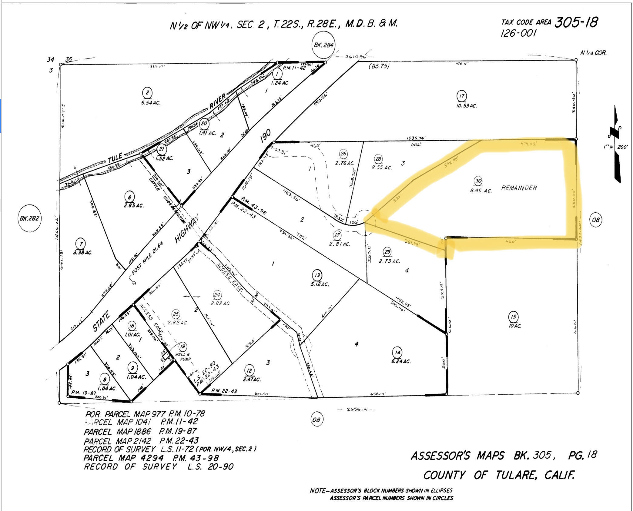 Property Photo:  Highway 190 8.46 Acres  CA 93257 