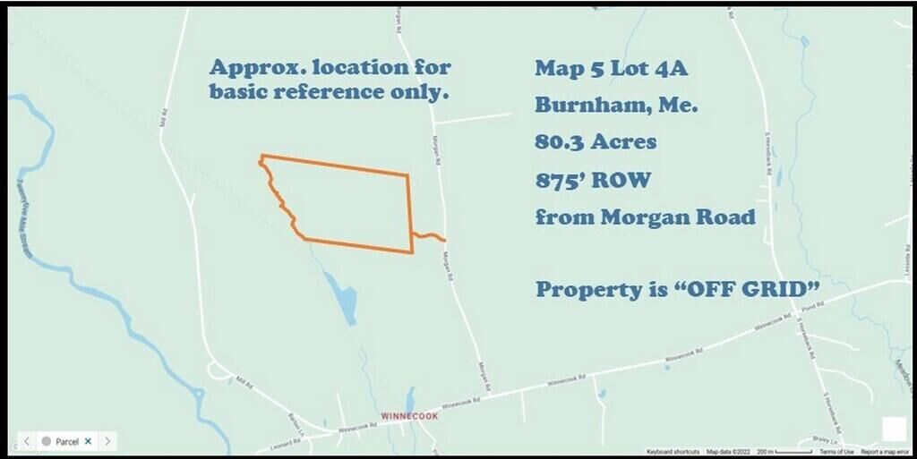 Property Photo:  00 Morgan Map 5 Lot 4A Road  ME 04922 