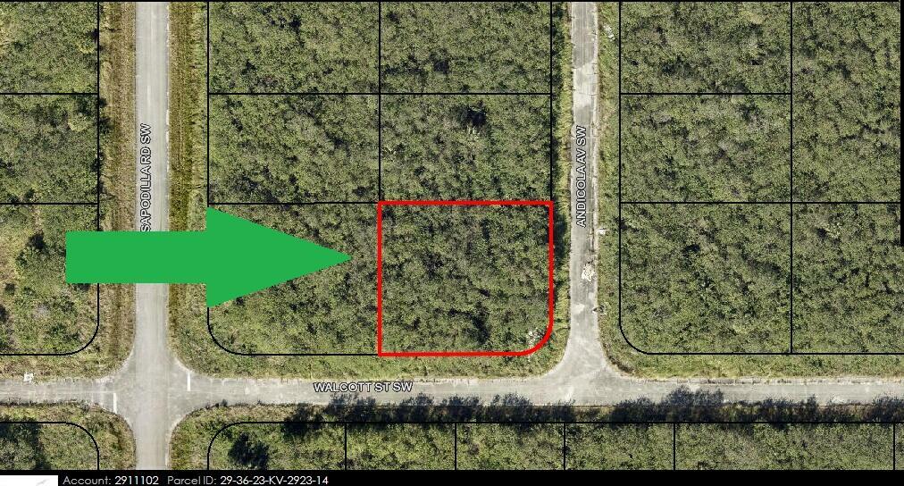 Property Photo:  897 Corner Lot On Walcott Street SW  FL 32908 