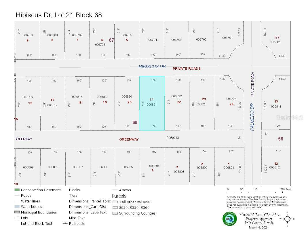 Property Photo:  Lot #21, Block 68 Hibiscus Drive  FL 33855 