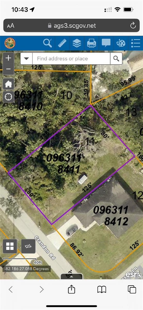 Property Photo:  Crandon Road Lot 11  FL 34286 