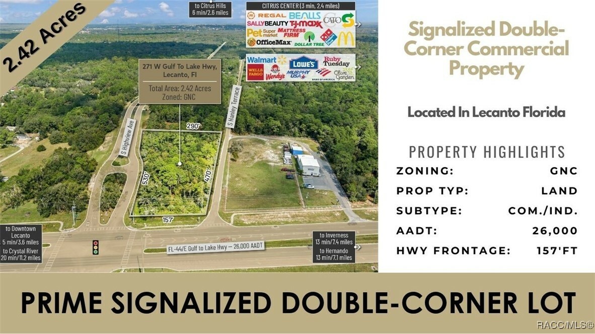 Property Photo:  271 W Gulf To Lake Highway  FL 34461 