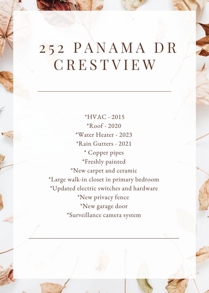 Property Photo: 252 Panama Drive FL 32536