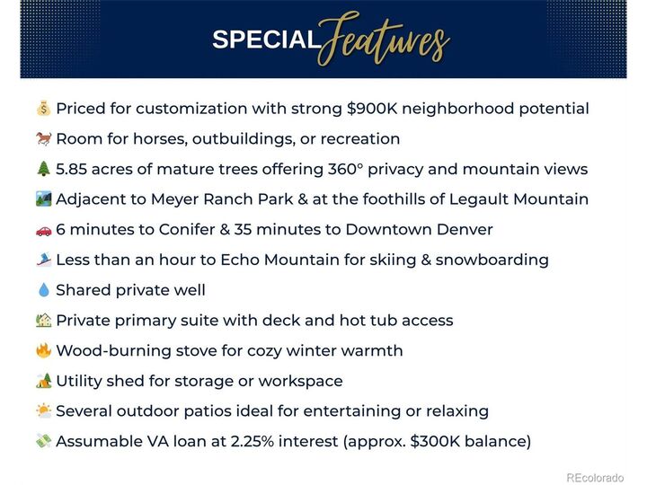 Property Photo:  10142 S Turkey Creek Rd  CO 80465 