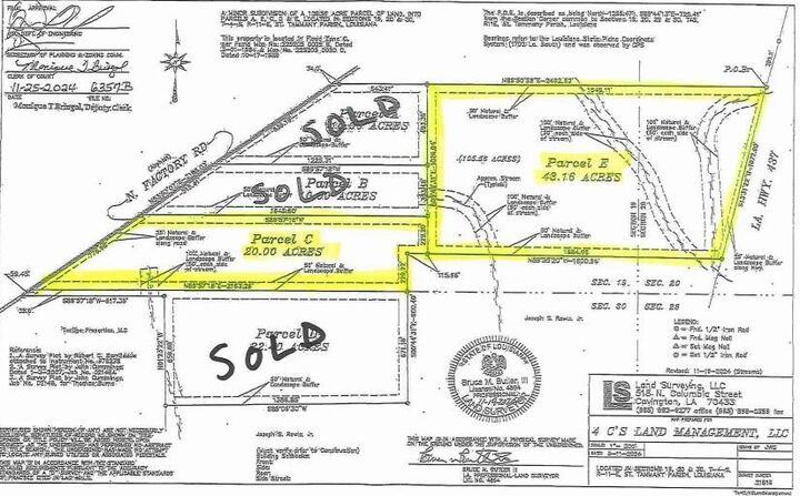 Property Photo:  63.16 Acres N Factory (Hwy 1080) Road  LA 70437 