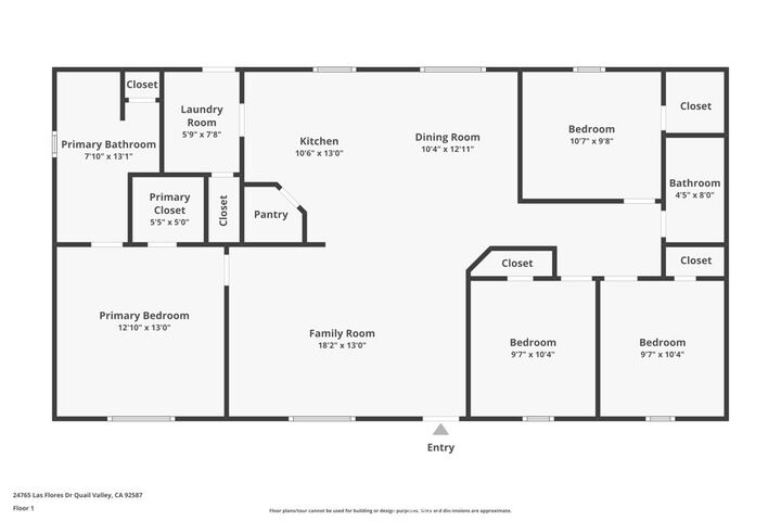Property Photo: 24765 Las Flores Drive CA 92587