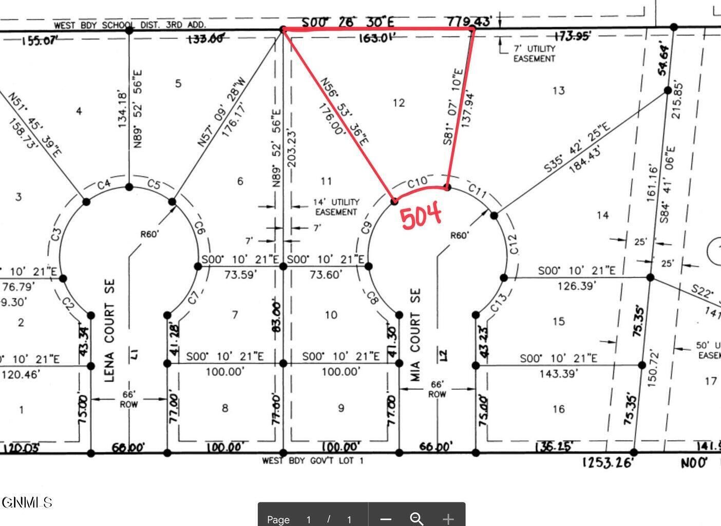 Property Photo: 504 Mia Court SE ND 58554