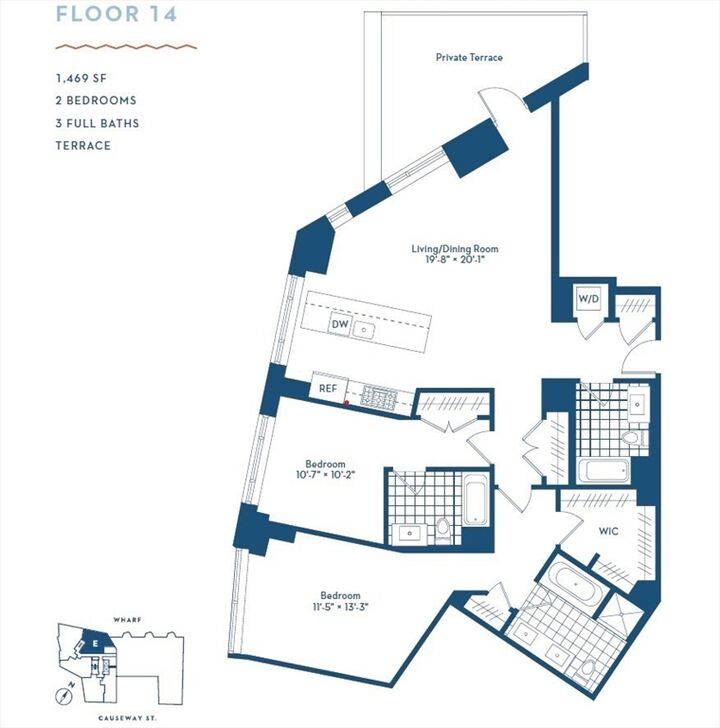 Property Photo:  100 Lovejoy Wharf 14E  MA 02114 