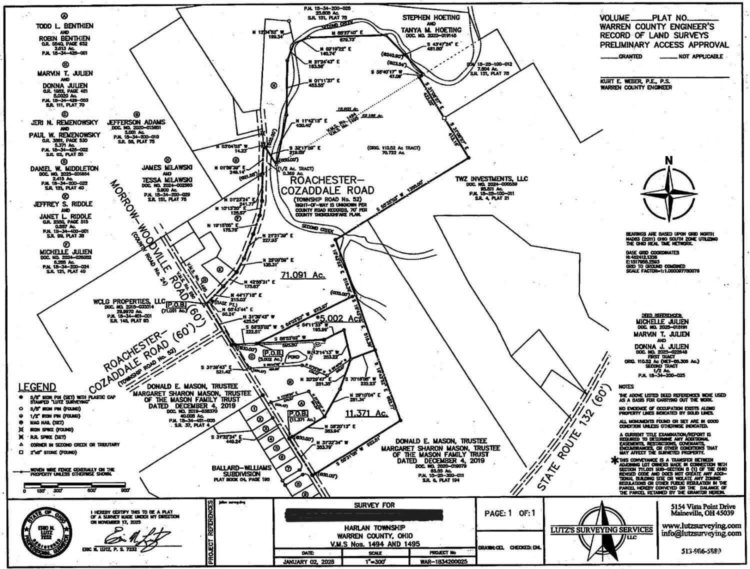 Property Photo:  0 Roachester Cozaddale Road  OH 45162 