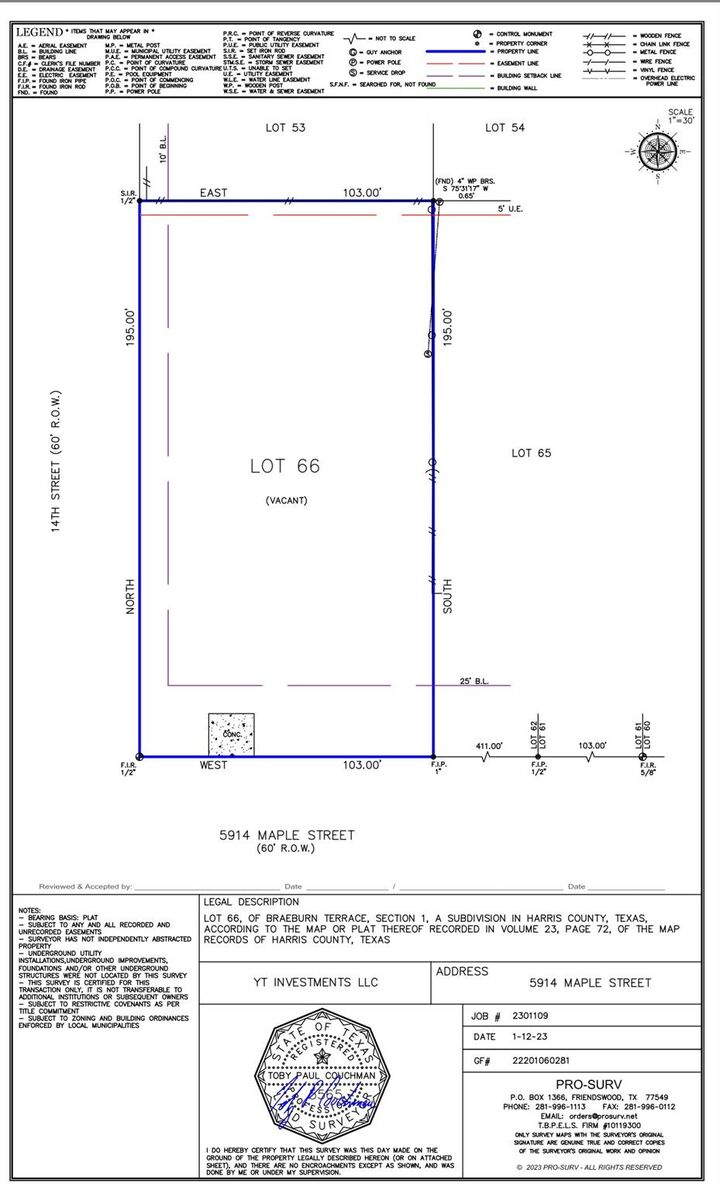Property Photo:  5914 Maple Street  TX 77074 