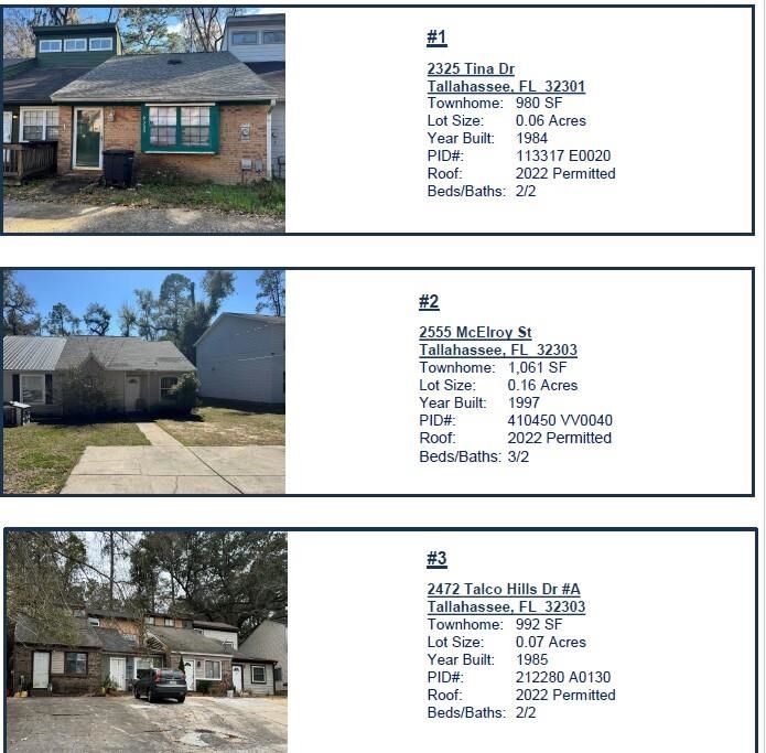 Property Photo:  2325 Tina 2  FL 32301 