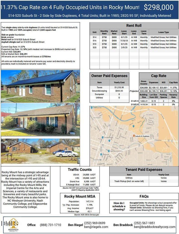 Property Photo:  514-520 Suburb Street  NC 27801 