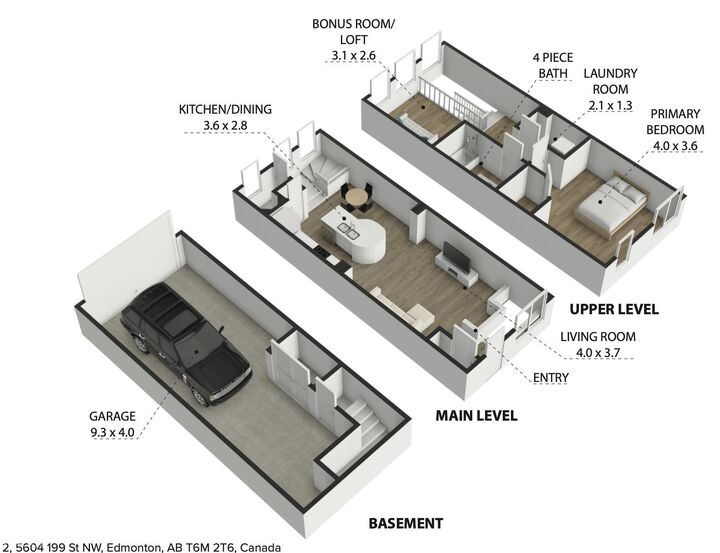 Property Photo: 5604 199 Street NW 2 AB T6M 2Z9