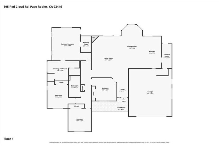 Property Photo:  595 Red Cloud  CA 93446 