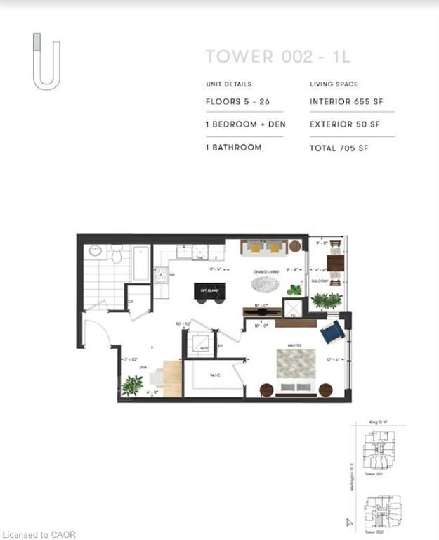 Property Photo: 15 Wellington Street S 2208 ON N2G 0E4