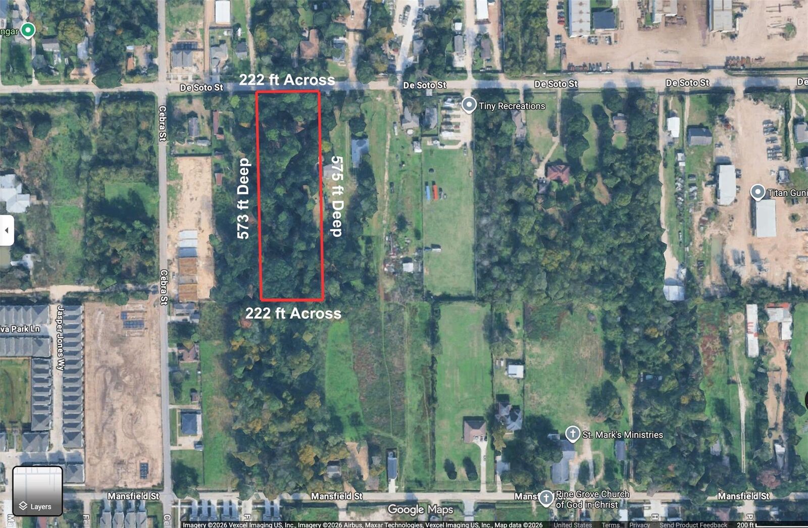 Property Photo:  000 De Soto Street  TX 77091 