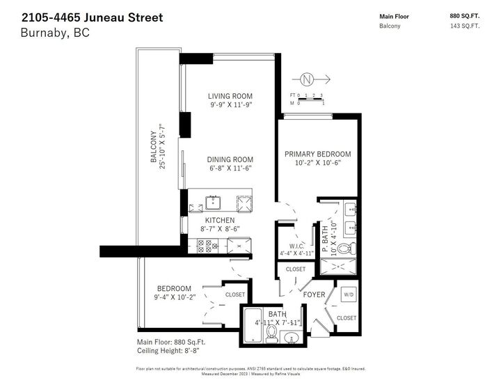 Property Photo:  4465 Juneau Street 2105  BC V5C 0L8 