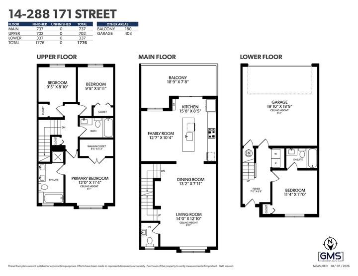Property Photo:  288 171 Street 14  BC V3Z 9P5 