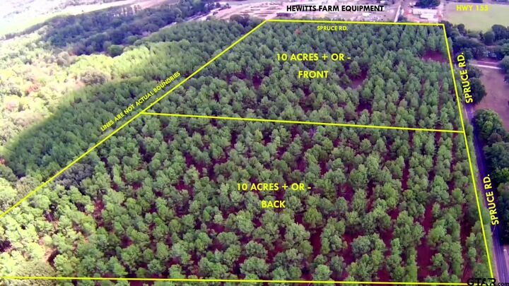 Property Photo:  Tbd 10 Acres West Spruce Rd  TX 75755 