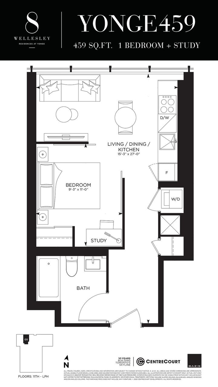 Property Photo:  8 Wellesley Street W 1205  ON M4Y 0J5 