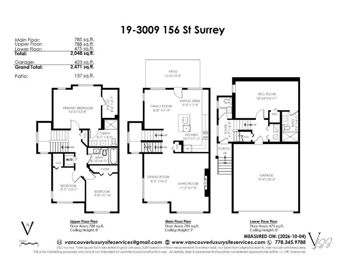 Property Photo:  3009 156 Street 19  BC V3Z 0N9 