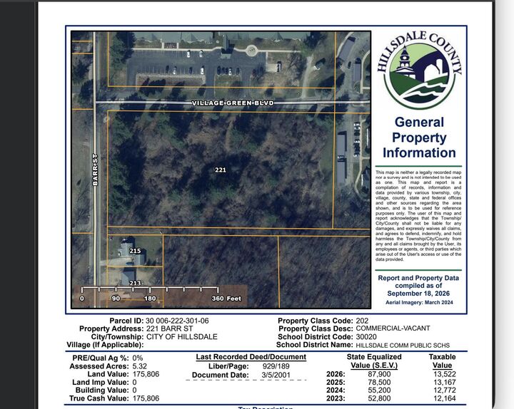 Property Photo:  221 Barr Street  MI 49242 