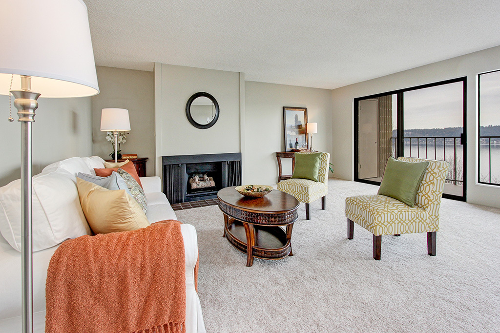 Property Photo: Living room/dining room 8003 Sand Point Way NE B34 WA 98115