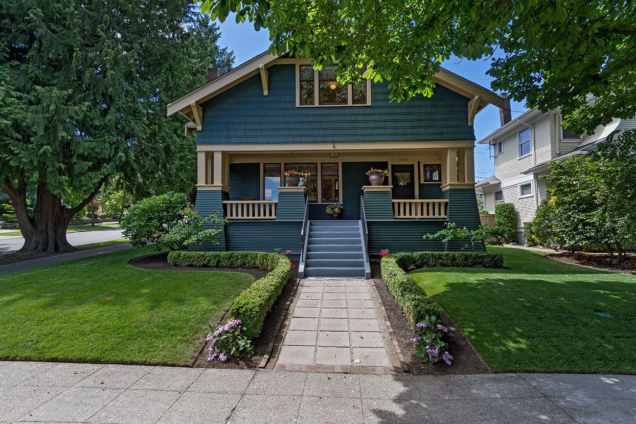 Property Photo: Exterior & Front Porch 2103 2nd Ave W  WA 98119 